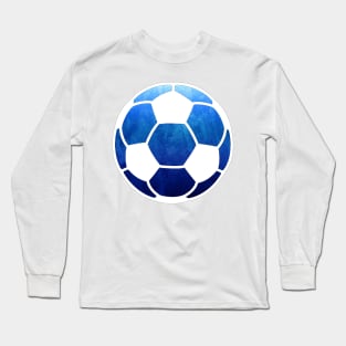 Soccer Ball Dark Blue Long Sleeve T-Shirt